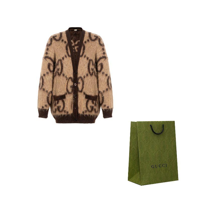 GUCCI divpusējs GG žakarda kardigans 635160-XKBK2-2254