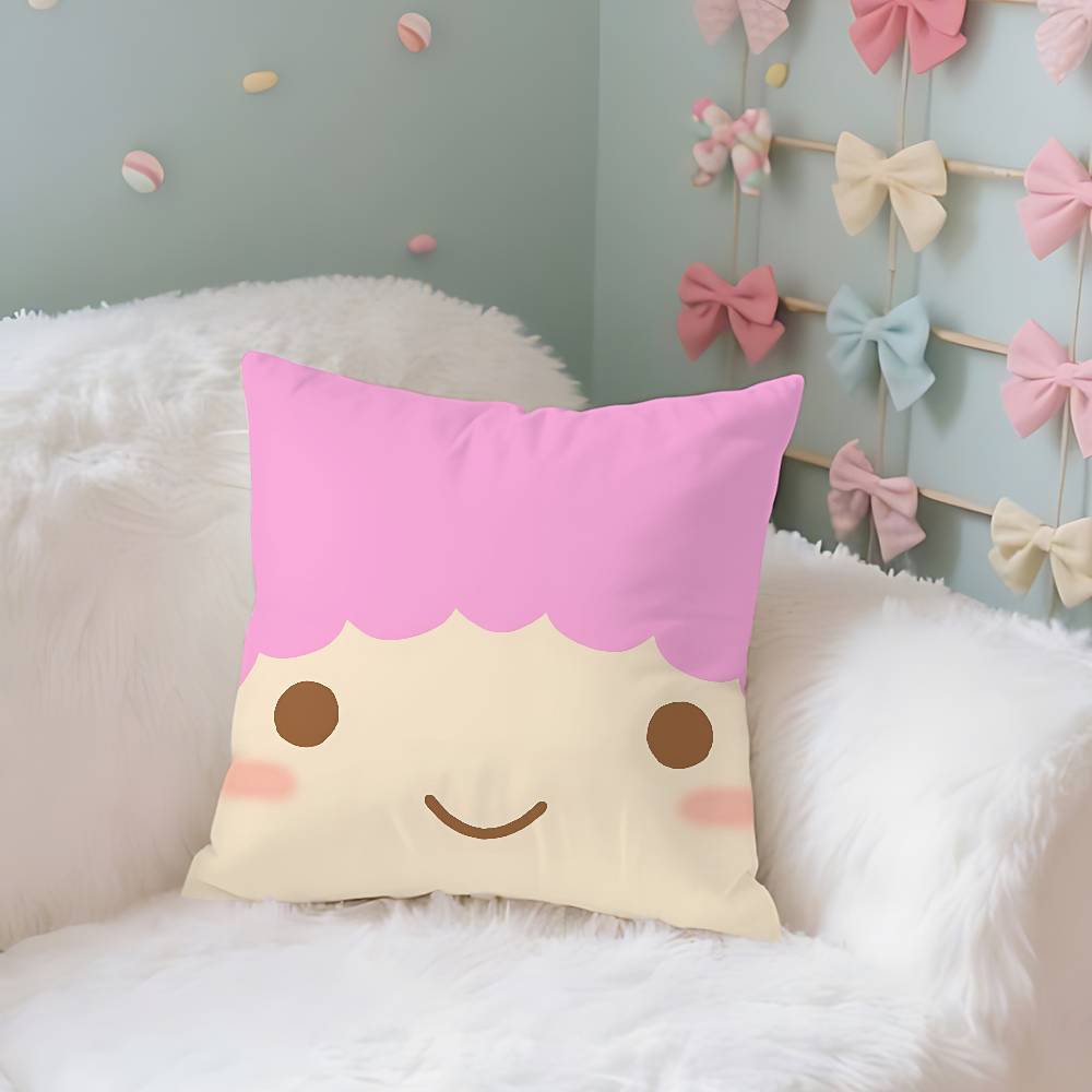 CuteSsanrioSkawaii Case Plush Fabric Soft Pillowcase Double Sided Print Cushion Cover Household Gifts