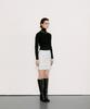 Chaenyuyog Check Mini Flare Skirt [Black Check]