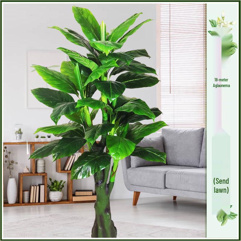 Large Indoor Evergreen Bonsai: Fake Plastic Tree Decor for Living Room.