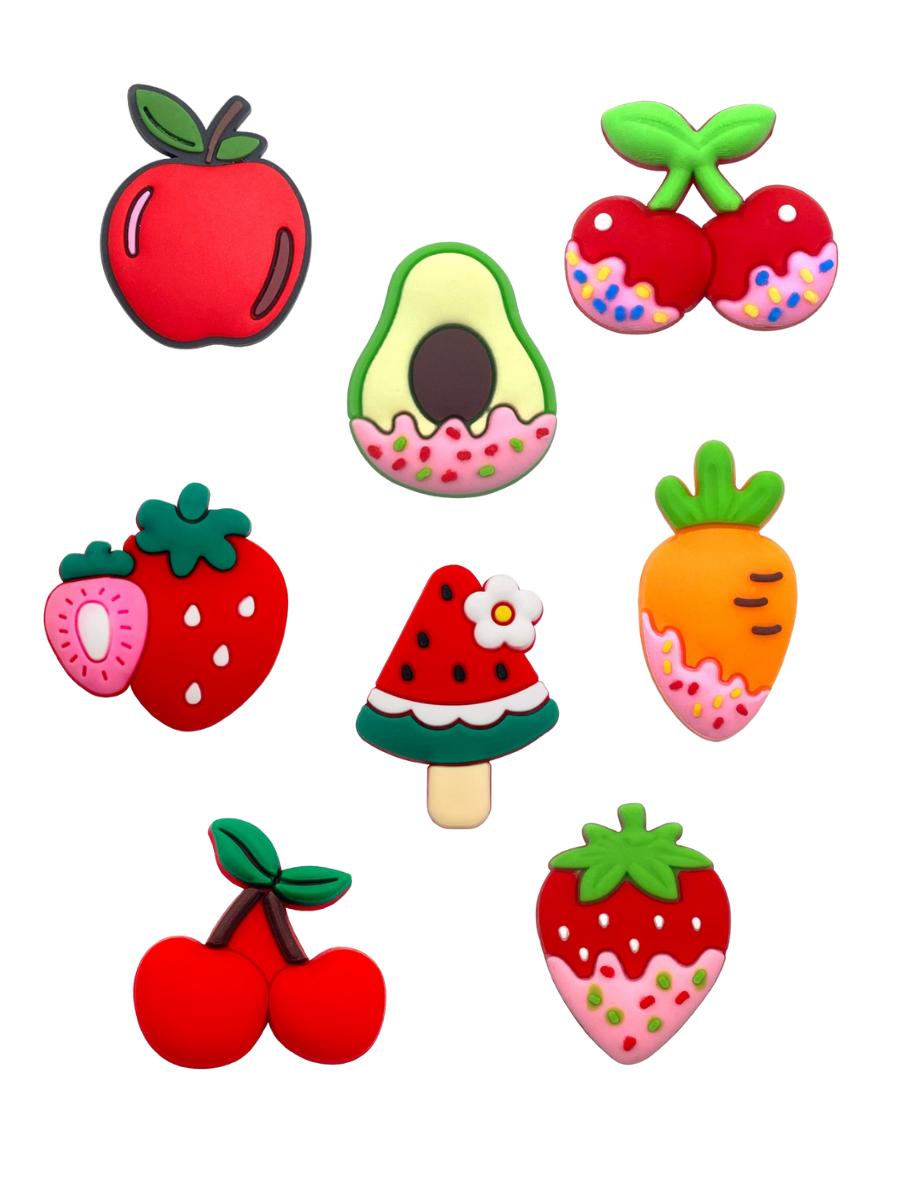 

Джибитсы фрукты fruits Jibbitz 8 шт аксессуары крокс украшение