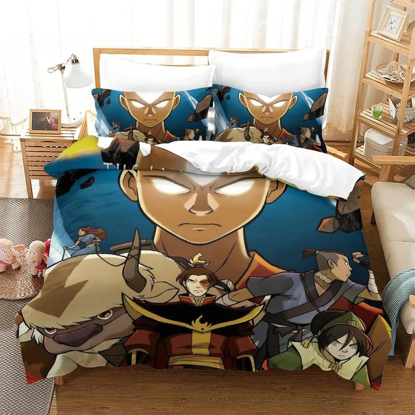 

Avatar the last airbender Beding Set Bedrom Soft Modern Bedspreads Comefortable Soft Duvet Cover Comfortable Quilt Cover And Pilowcase 135*200cm Eu-Single