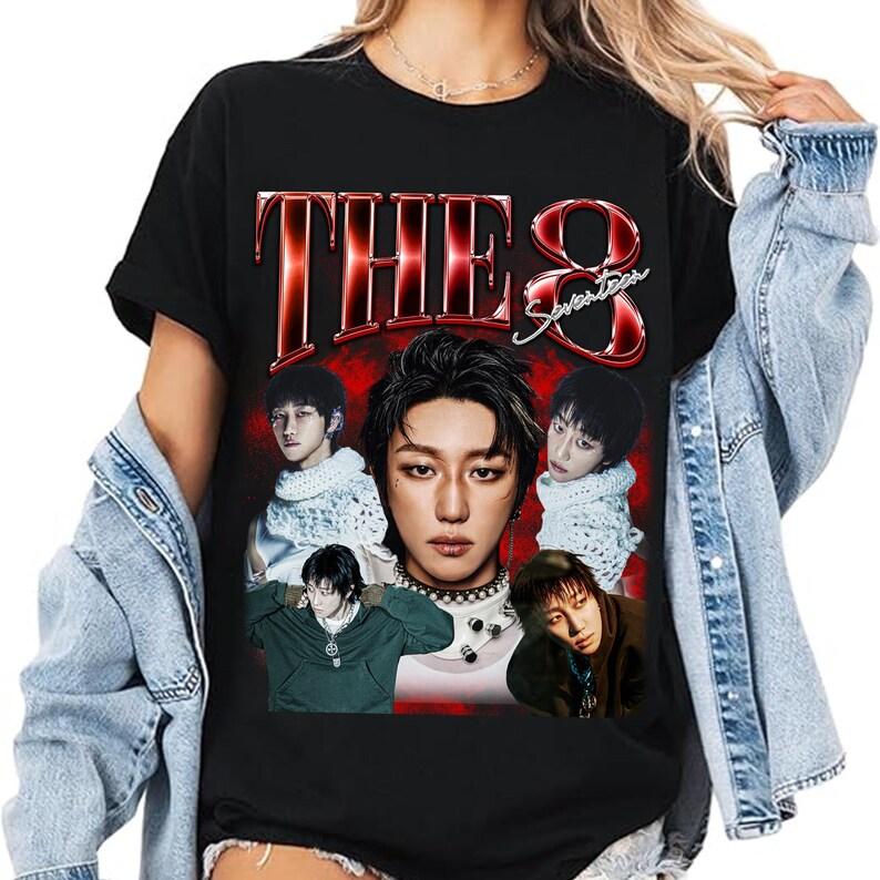 Футболка Seventeen Kpop, Футболка Seventeen Thunder Happy Burstday, Футболка Seventeen Right Here World Tour, Футболка Seventeen Nana Bnb 4XL