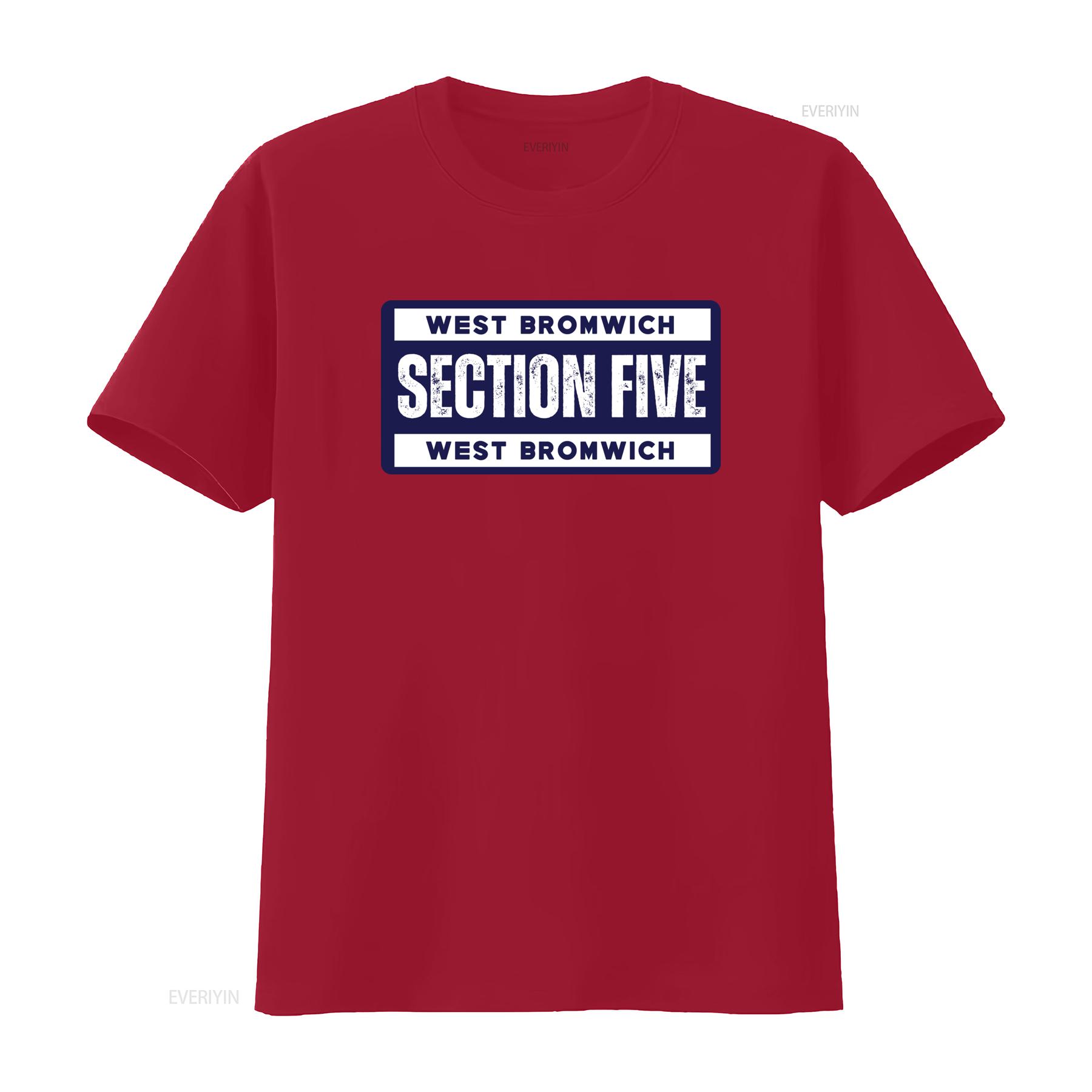 

West Bromwich SECTION FIVE Organic T Shirt Hooligans Design Perfect for Fans Comfortable and Stylish vintage Washed Soft Unisex S