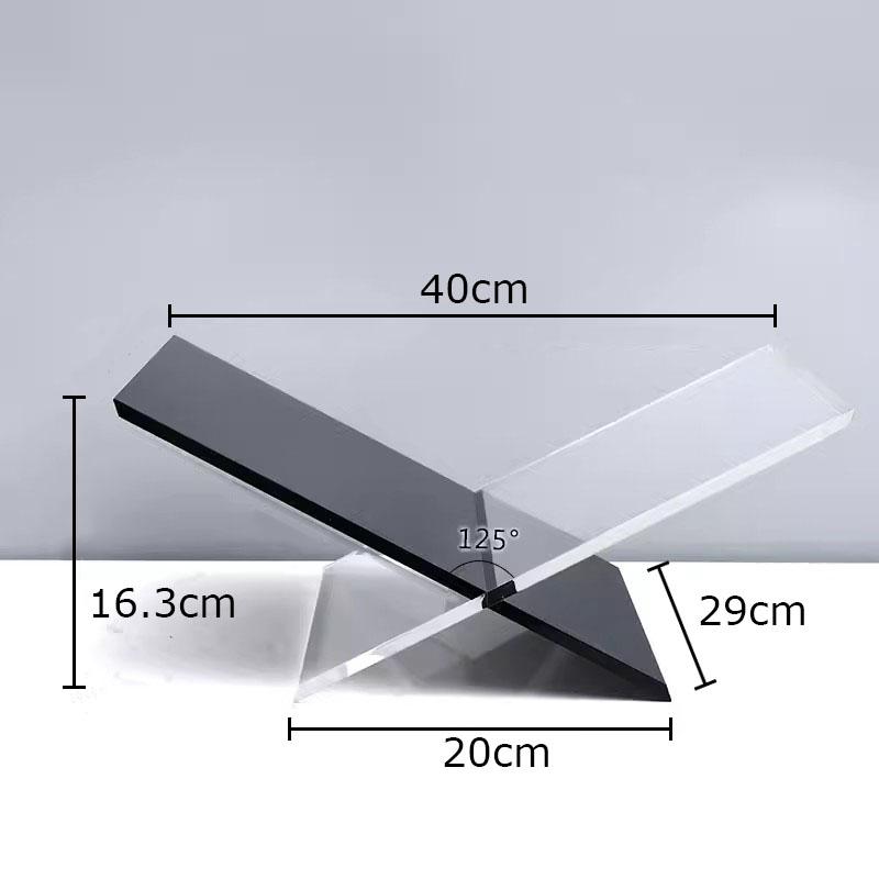 Minimalist Acrylic Transparent Bookshelf File Book Organizer Shelves Marble Base Magazine Holder Book Rack Modern Home Decor