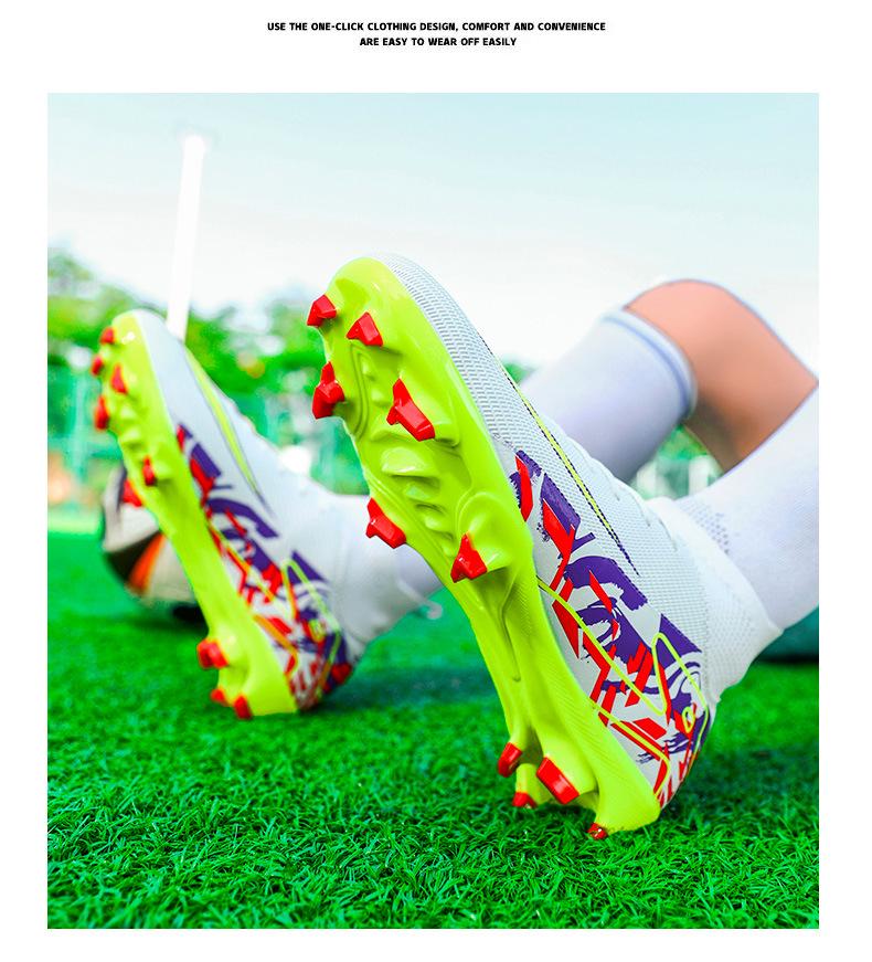 Unisex Football Boots with Long Spikes & Small Studs for Youth & Students, Ideal for Competitions & Training