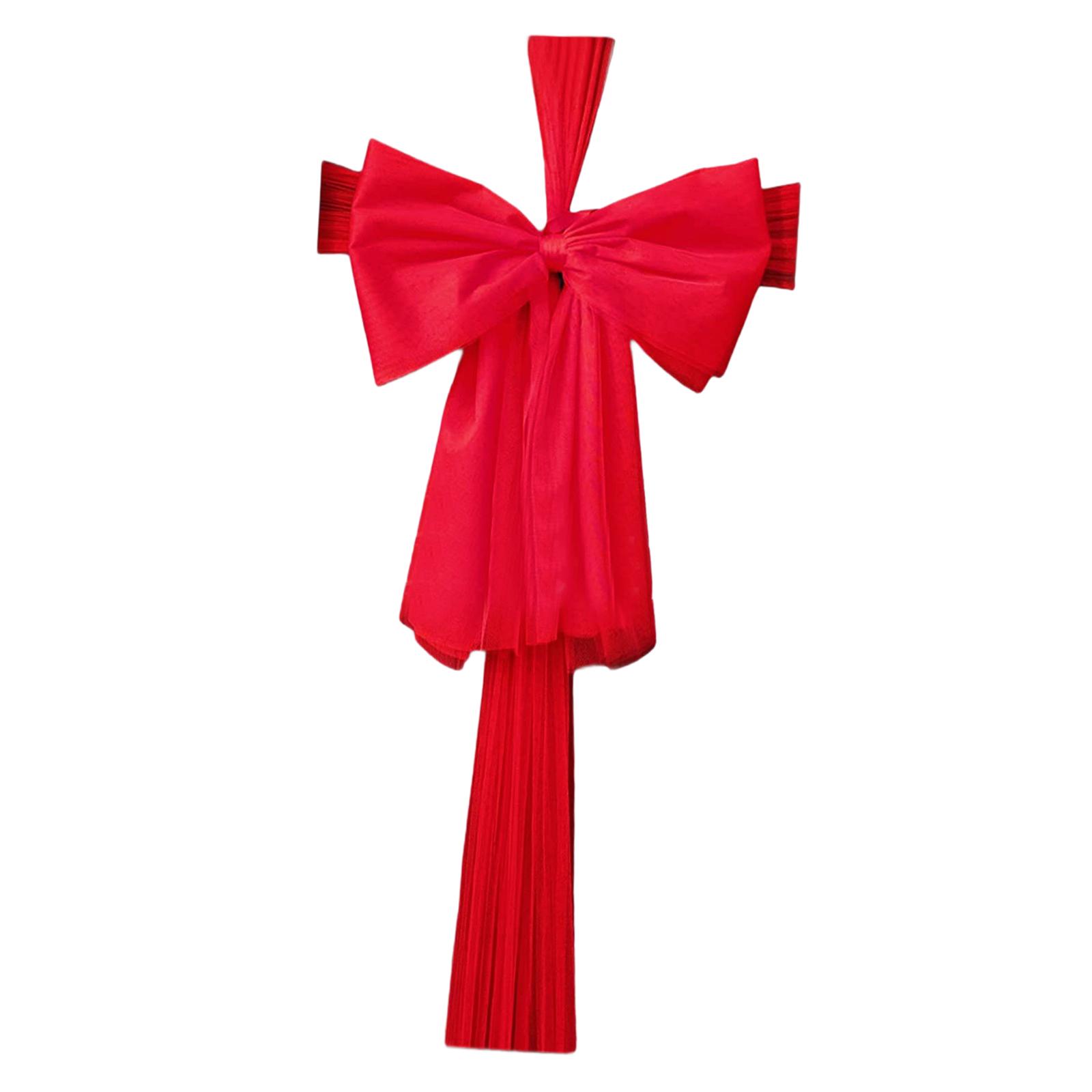 

Christmas Door Bow Decor Xmas Big Bow for Festival Home Cupboard красный