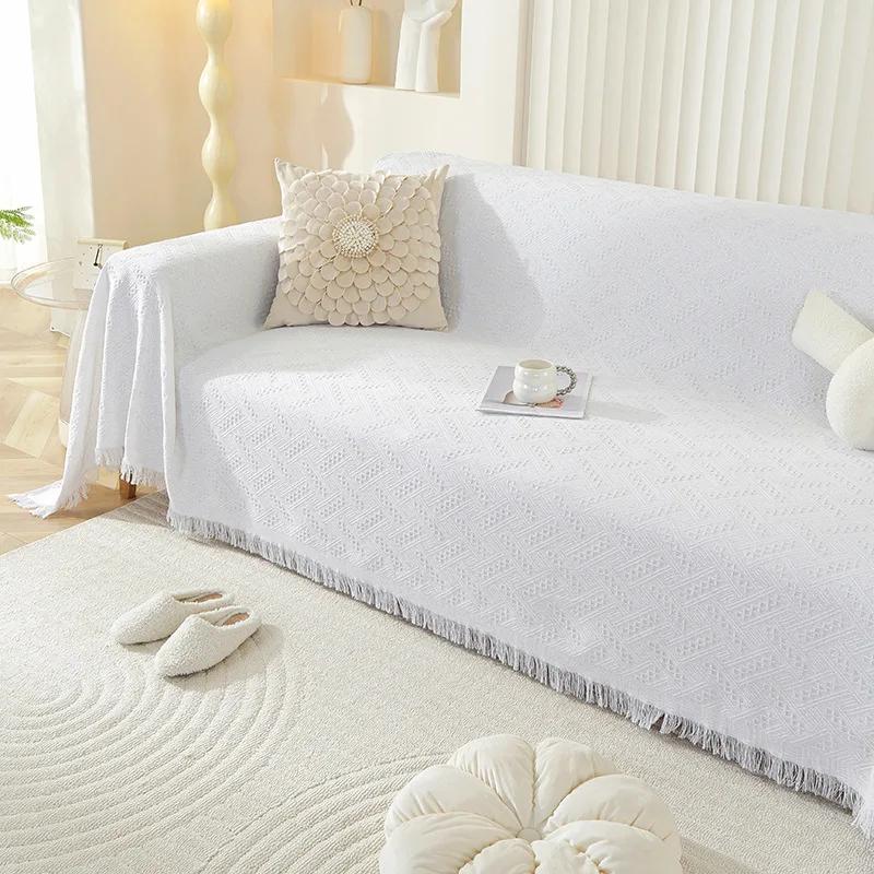 Simple Solid Color Ins Wind Sofa Cover Cloth Four Seasons Universal Sofa Towel Full Cover Universal All-inclusive Sofa Cover