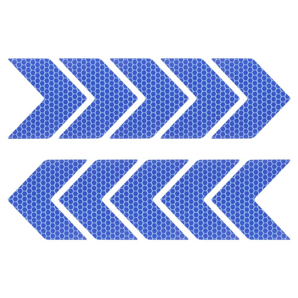 10PCS Car Reflective Sticker Warning Decals Arrow Sign Tape Stickers For Auto Tail Bar Bumper Trunk Safety Decoration Sticker
