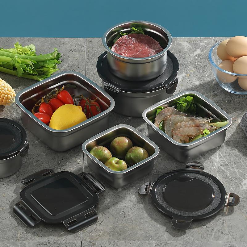 Edelstahl Frischhalte-Vorratsdose, Ultra-Großraum Lunchbox, Fruchtaufbewahrung, Camping Picknick Lunchbox