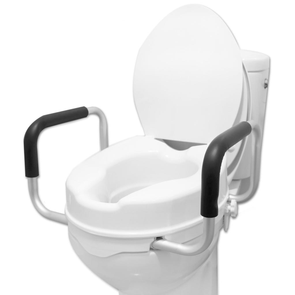 PEPE Raised Toilet Seat Handicap Toilet Support Handrail for Toilet Seat Toilet Raiser for the Raised Toilet Support for Elderly and Pregnant Women -
