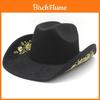 Sombrero de Fieltro Estilo Vaquero Atrevido Con Tapicería Bordada Para Viajes al Aire Libre y Festivales del Oeste