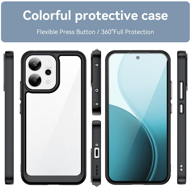 For oppo Reno14 Global Case oppo Reno14 Reno14 Pro Global Cover Funda Shockproof Clear PC + TPU Silicone Protective Phone Cover