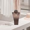 Necklace Bust Display Stand Jewelry Holder Photo Prop, PU Leather Selling Storage Rack Shop