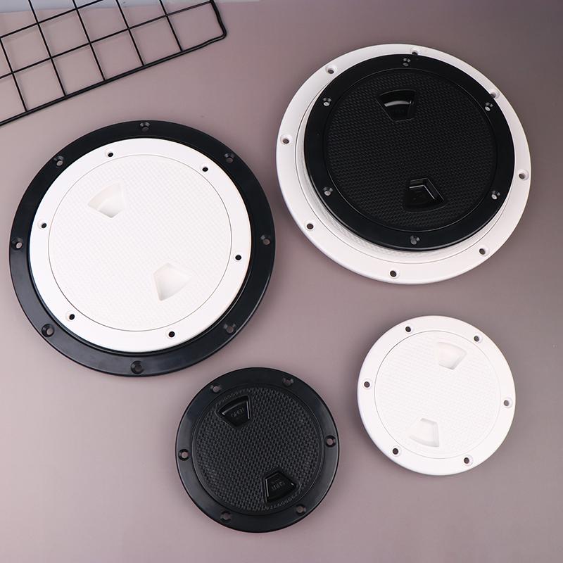 ABS Plastic Round Non-Slip Inspection Hatches Screw Out Access Hatch Cover 4'' 6'' 8'' With Detachable Cover For Kayaks Yacht