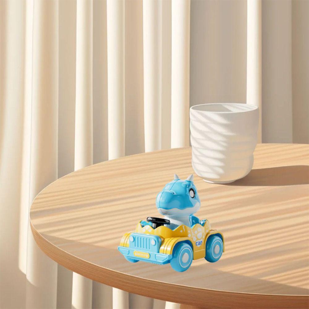 ABS Dinosaur Inertia Pull Back Car Early Education Press Slide Toys Car  Holiday Birthday Gift