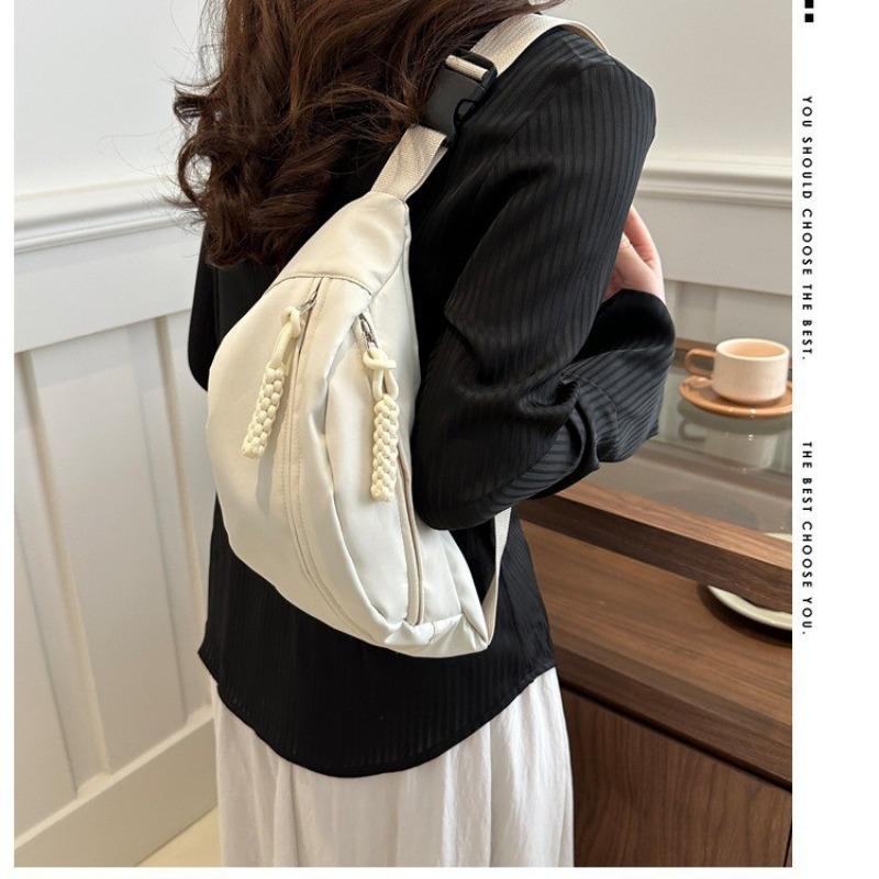 1/2pcs Outdoor Sports Waist Bag Nylon Material Couple Chest Bag Commuting Travel Crossbody Shoulder Bag Suitable for Daily Use