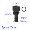 1/2 3/4 Female Male Thread To 1/2 3/4 1 Inch Garden Hose Barb Connector 16mm 20mm 25mm Plastic Hose Fitting 2 Pcs