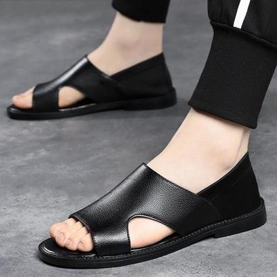 Herren Sommerslipper atmungsaktiv weiche Sohle rutschfest bequem Strand Freizeitschuhe PVC-Material leichte Sandalen