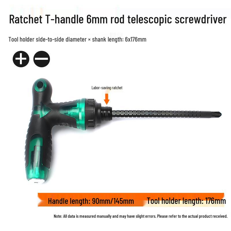 Phillips & Flathead Dual-Use Retractable Ratchet Screwdriver Set with Torx and Double-Headed Design