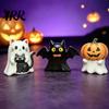 Store Holiday Display Decor 3Pcs Halloween Decoration, Resin Micro Landscape Miniature Figurines, Cute Ghost Spooky Home Pumpkin Fairy Garden Ornament
