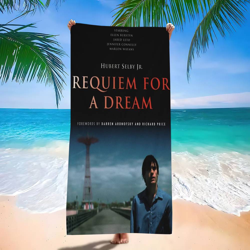 R-Requiem for a Dream Microfiber Blanket Quick Drying Beach Towels Oversized Printing Super Absorbent Pool Towel Blanket