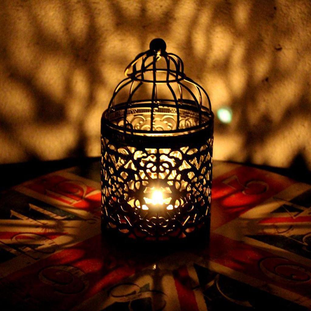 Metal Hanging Birdcage Candle Holder Decorative Candle Lantern Hollow Out Centerpiece for Indoor Outdoor Party Wedding Decor