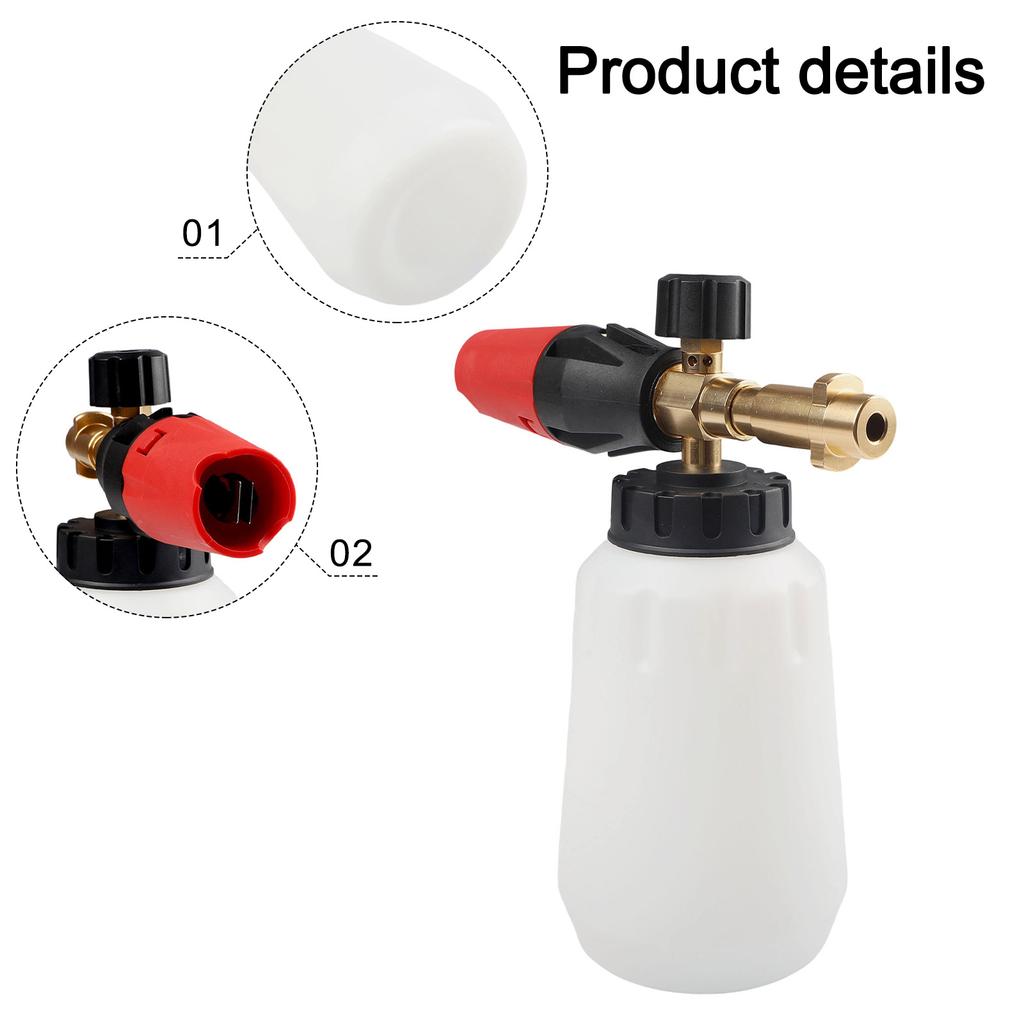 Adjustable Nozzle Cleaning Tool Aluminum Plastic Material Quick Connector Compatibility High Pressure Cleaning Tool