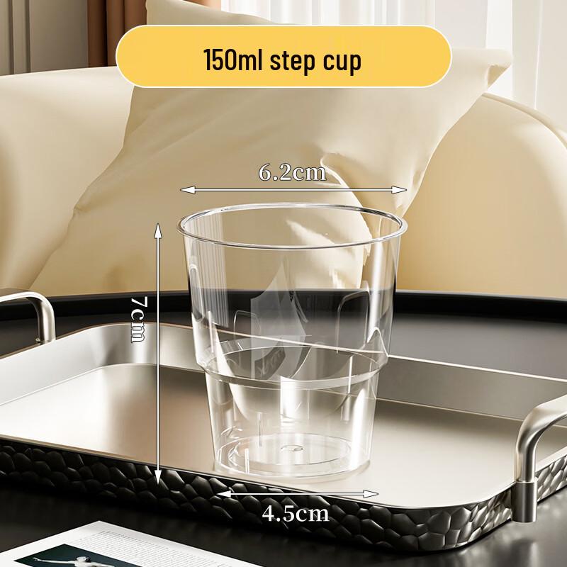 OLOEY Thickened 150ml Disposable Plastic Drinking Cups (50-Count)