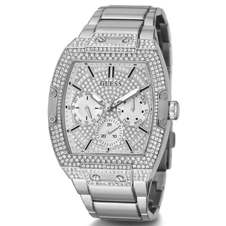 Guess Men's Quartz Watch with Silver Stainless Steel Strap and Three Hands - GW0094G1