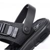 Men's Summer New Sandals and Slippers Men's Leather Sandals Adult Thick-soled Beach Shoes Non-slip Open-toe Leather Sandals 2024
