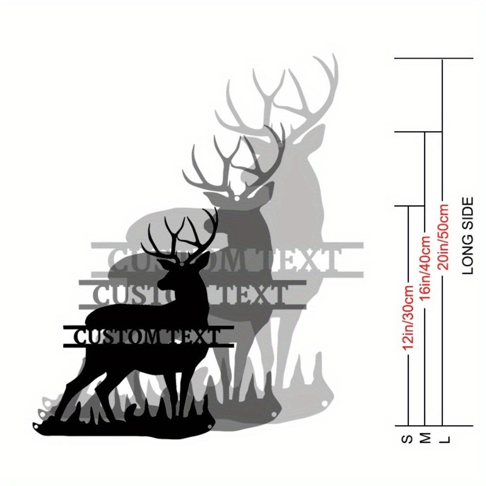 Metal Deer Head Wall Art Laser Cut Home Decor Gift TYDZ002886-30cm