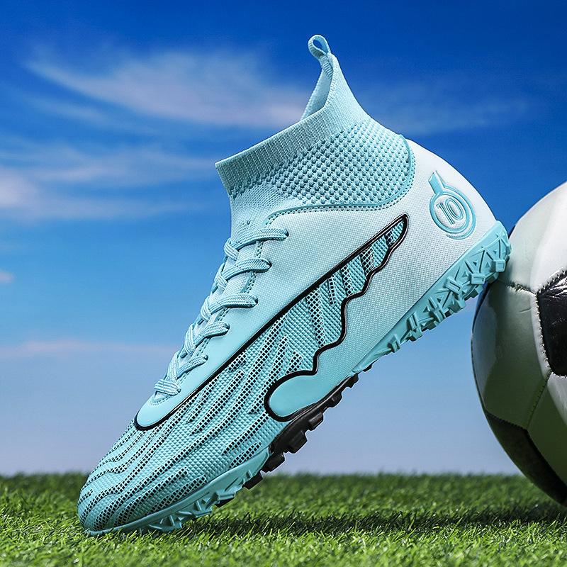 20252025 New High-top Football Shoes Men's and Women's Broken Nails Children's Long Nails Student Adult Training Sports Shoes
