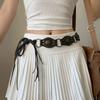 American Retro Rivet Metal Buckle Belt Women'S Spliced Belt Millennial Spicy Girl Y2K Design Sense Strap Waist Rope