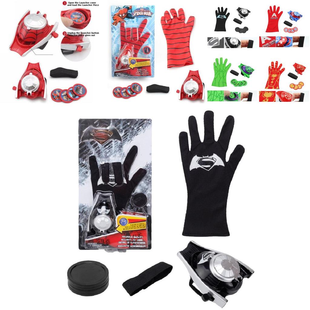 Premium Quality Children Superhero Launchers Gloves For Batman Spider-man Cosplay Fun