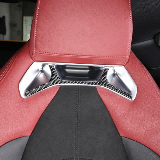 Real Carbon Fiber Rear Seat Back Frame Trim For Toyota Supra A90 -2024