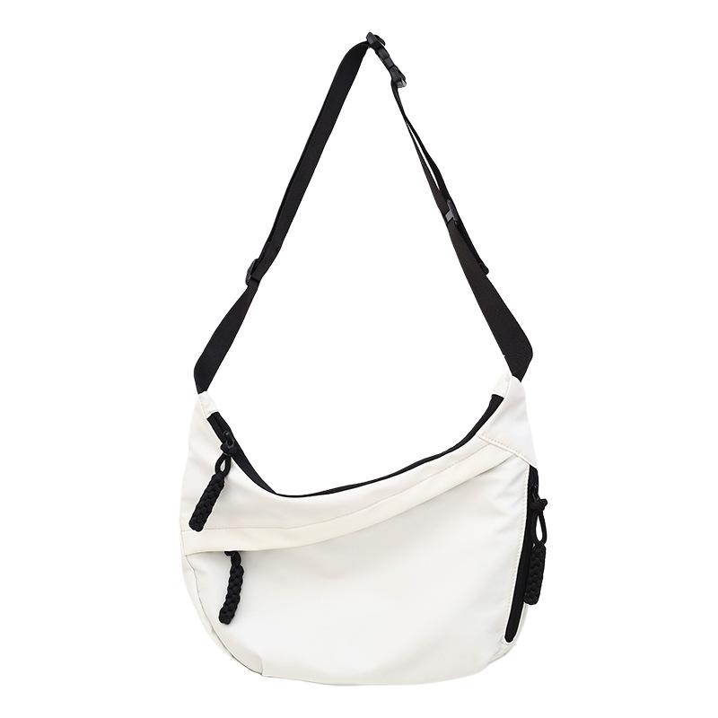 

Large capacity casual couple bag neutral simple versatile portable shoulder bag trendy student commuter messenger bag one size fits all