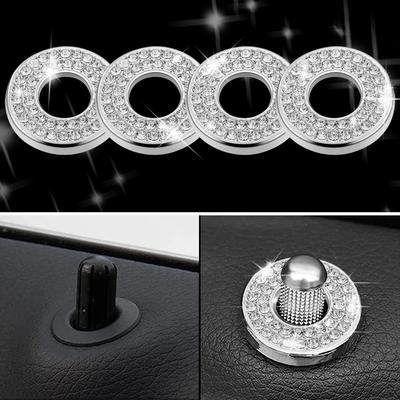 Sada nálepiek na kryty tyčiek zámku dverí auta Crystal Bling 4ks Pasuje na Mercedes Benz triedy E a triedy C
