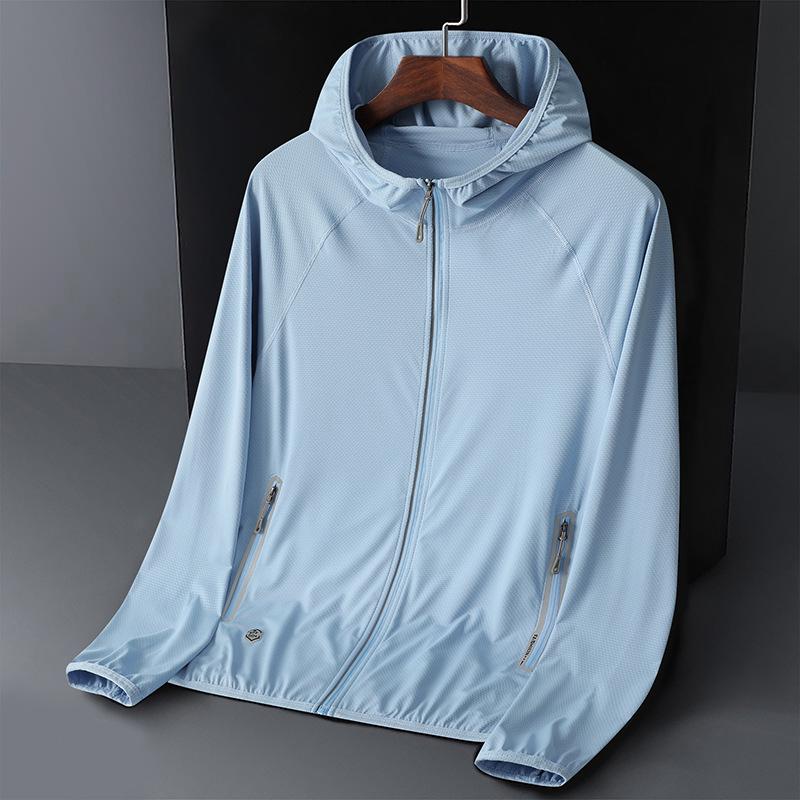 Unisex Summer Ice Silk Sun Protection Hooded Jacket for Outdoor Sports & Fishing