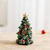1pcs Mini Resin Christmas Tree Decor Desktop Ornament Festive Gift for Home Tabletop Decorations Small Ornaments