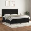 3143225 vidaXL Divan Bed and Mattress Black 200x200 Cm Velvet