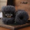 Cotton Blended Alpaca Mohair Yarn Soft Fluffy Long Haired Hand-Knitted Yarn Handmade Crochet Yarn DIY Handicrafts