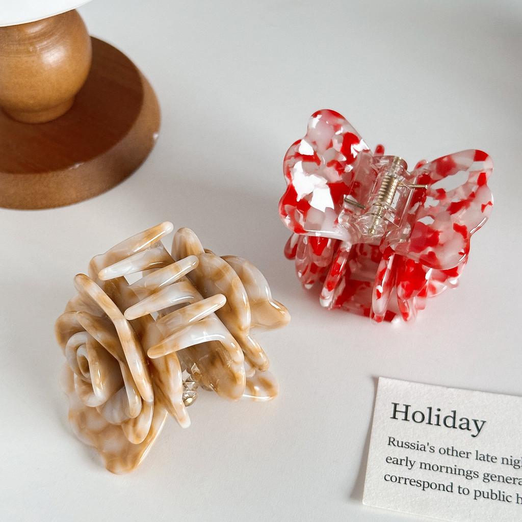 Chic Versatile Rose Flower Hair Claw Clip In Various Colors Stylish Acetate Hair Accessory