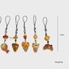 Pizza Donut Keychain: Cute Xiaohongshu-Inspired Pendant with Lanyard for Mobile Phones