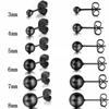 Fashion Unisex Silver Plated Ball Ear Stud Earrings Piercing Party Jewelry Gift