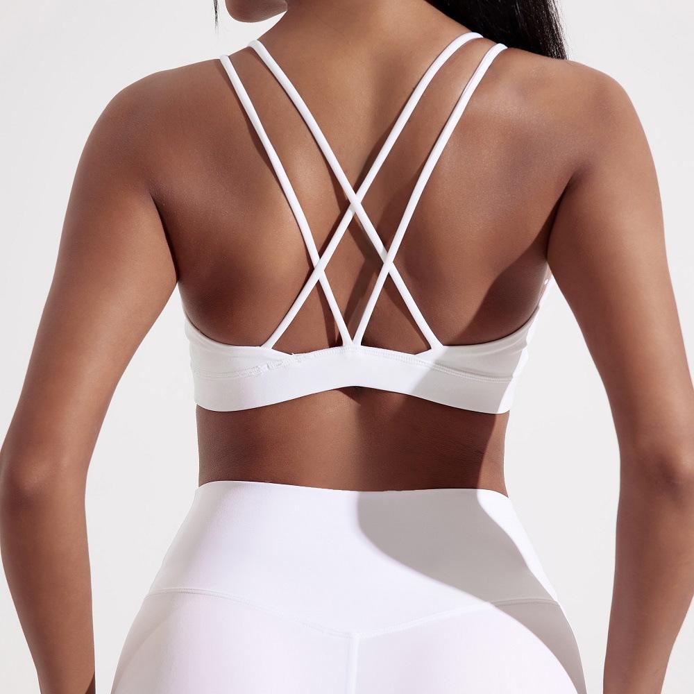 Nárazuvzdorná sportovní podprsenka s pocitem nahoty a rychleschnoucí jógová vesta pro ženy