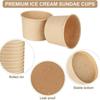 10 PCS Nouveau Seau Bol Rond en Papier Kraft Jetable 8oz/12oz/12oz Bol à Soupe Chaude Seau à Soupe Rond en Papier avec Couvercle Boîtes d'Emballage à Emporter