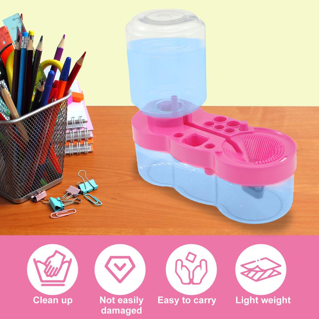 Paint Brushes Cleaner Automatic Water Circulation Paint Brush Cleaner Tool with Paint Tray Art Supplies Wash Bucket Kid Gift