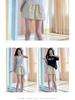 Women's High-Waist Blue Cotton Shorts - Summer Style 2025, Casual Wide-Leg Five-Point Pants, Petite Size.