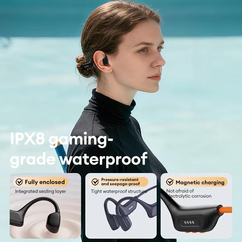 Original Lenovo S106 Knochenschall-Kopfhörer Bluetooth 6.0 IPX8 Wasserdichte Kopfhörer 32GB MP3 HIFI Ohrhörer Mit Mikrofon Zum Schwimmen